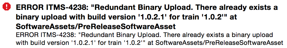 Redundant Upload Error