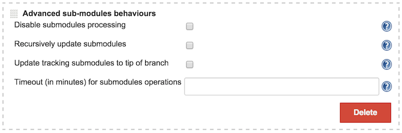 Default Submodule Update Configuration