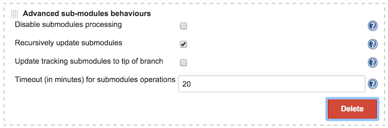 Default Submodule Update Configuration