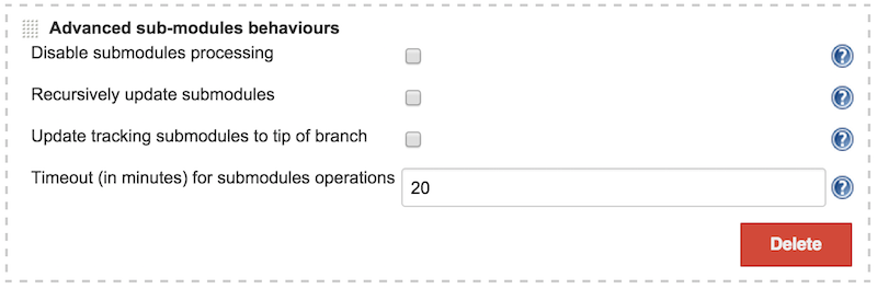 Default Submodule Update Configuration